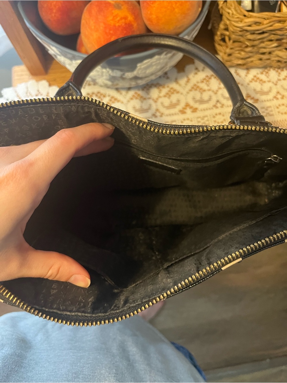 kate spade Black with White Polka Dot Satchel bag - Picture 5 of 10
